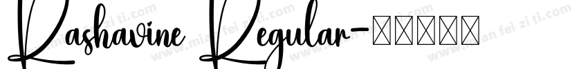 Rashavine Regular字体转换